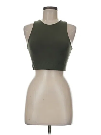 Pre-owned Girlfriend Collective Tank Top Green Halter Neckline Tops