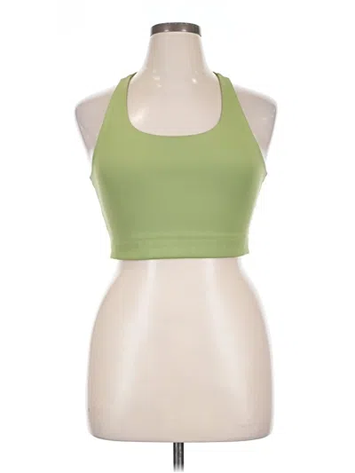 Pre-owned Girlfriend Collective Tank Top Green Halter Neckline Tops