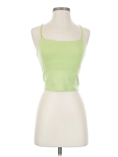 Pre-owned Girlfriend Collective Tank Top Green Halter Neckline Tops