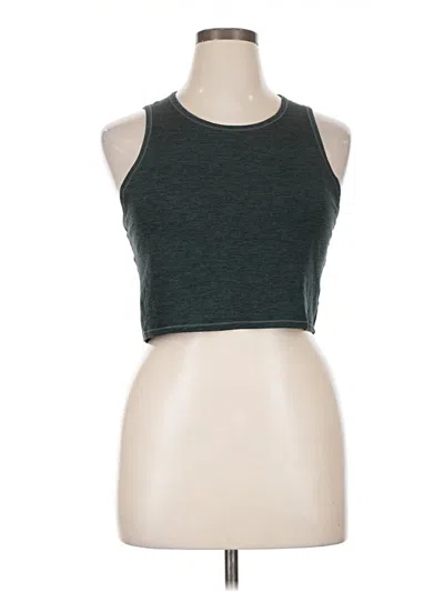 Pre-owned Girlfriend Collective Tank Top Green Halter Neckline Tops