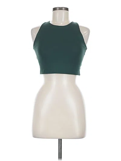 Pre-owned Girlfriend Collective Tank Top Green Halter Neckline Tops