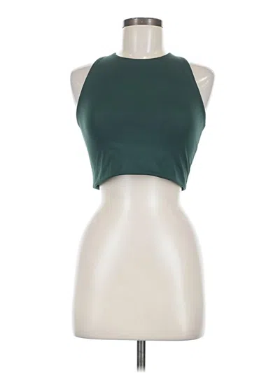 Pre-owned Girlfriend Collective Tank Top Green Halter Neckline Tops