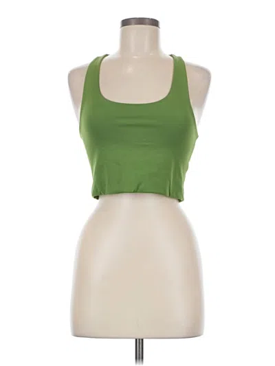 Pre-owned Girlfriend Collective Tank Top Green Halter Neckline Tops