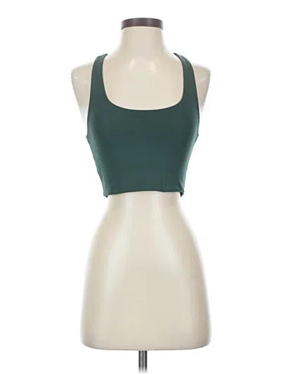 Pre-owned Girlfriend Collective Tank Top Green Halter Neckline Tops