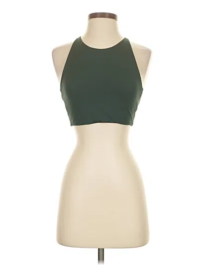 Pre-owned Girlfriend Collective Tank Top Green Halter Neckline Tops