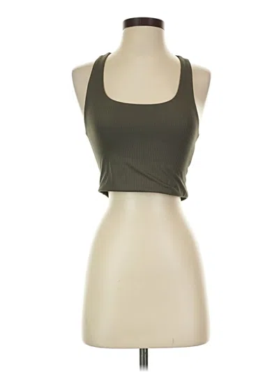 Pre-owned Girlfriend Collective Tank Top Green Halter Neckline Tops