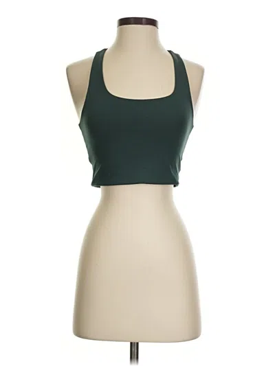Pre-owned Girlfriend Collective Tank Top Green Halter Neckline Tops