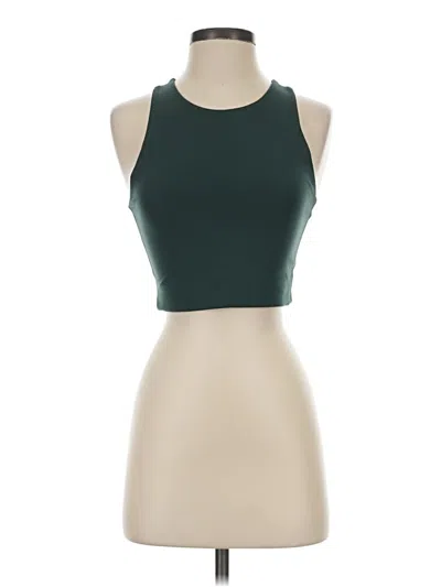 Pre-owned Girlfriend Collective Tank Top Green Halter Neckline Tops