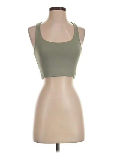 Pre-owned Girlfriend Collective Tank Top Green Halter Neckline Tops