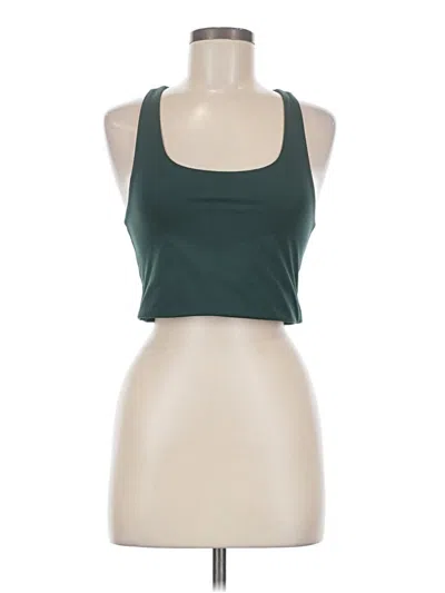 Pre-owned Girlfriend Collective Tank Top Green Halter Neckline Tops