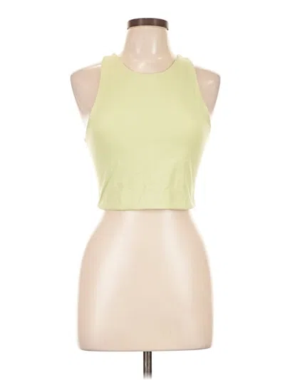 Pre-owned Girlfriend Collective Tank Top Green Halter Neckline Tops
