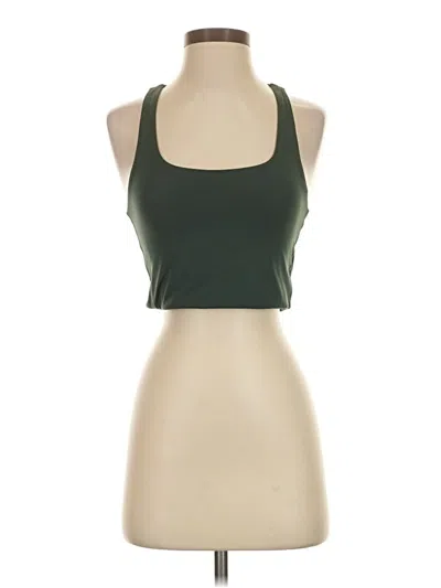 Pre-owned Girlfriend Collective Tank Top Green Halter Neckline Tops