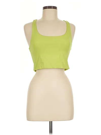 Pre-owned Girlfriend Collective Tank Top Green Halter Neckline Tops
