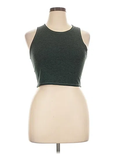 Pre-owned Girlfriend Collective Tank Top Green Halter Neckline Tops