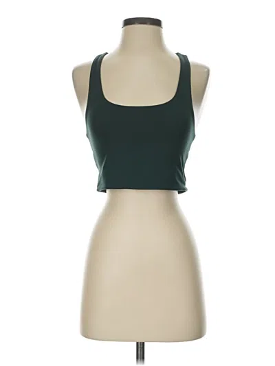 Pre-owned Girlfriend Collective Tank Top Green Halter Neckline Tops
