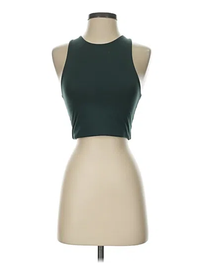 Pre-owned Girlfriend Collective Tank Top Green Halter Neckline Tops