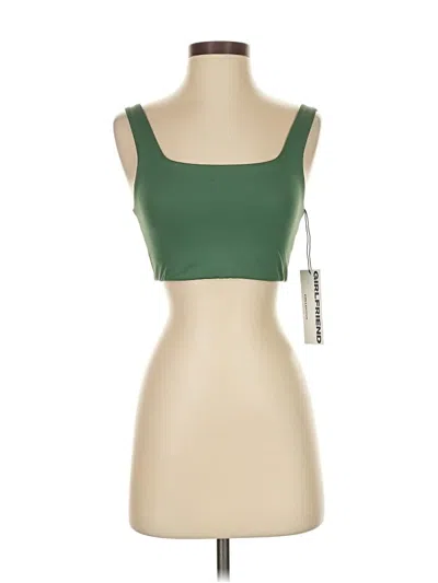 Pre-owned Girlfriend Collective Tank Top Green Strapless Neckline Tops