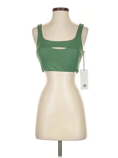 Girlfriend Collective Tank Top Green Strapless Neckline Tops