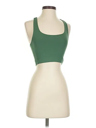 Pre-owned Girlfriend Collective Tank Top Green Strapless Neckline Tops