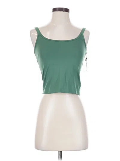 Girlfriend Collective Tank Top Green Strapless Neckline Tops