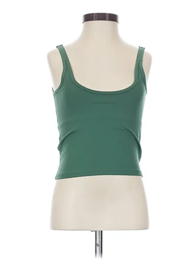 Pre-owned Girlfriend Collective Tank Top Green Strapless Neckline Tops