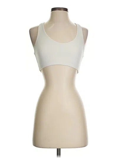 Pre-owned Girlfriend Collective Tank Top Ivory Halter Neckline Tops