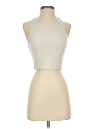 Pre-owned Girlfriend Collective Tank Top Ivory Halter Neckline Tops