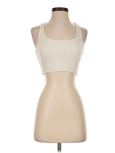 Pre-owned Girlfriend Collective Tank Top Ivory Halter Neckline Tops