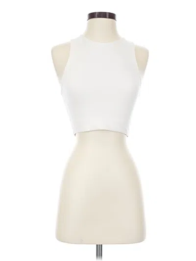 Pre-owned Girlfriend Collective Tank Top Ivory Halter Neckline Tops