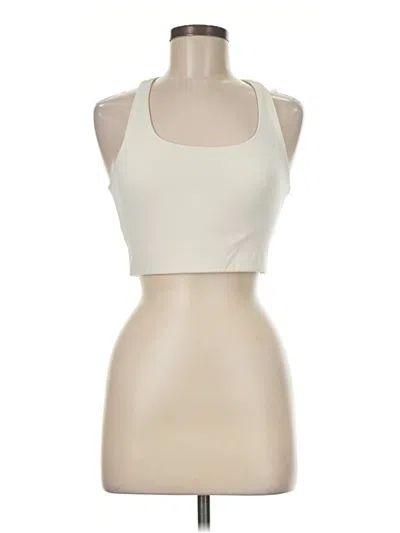 Pre-owned Girlfriend Collective Tank Top Ivory Halter Neckline Tops