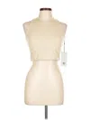 Girlfriend Collective Tank Top Ivory Halter Neckline Tops In Neutral