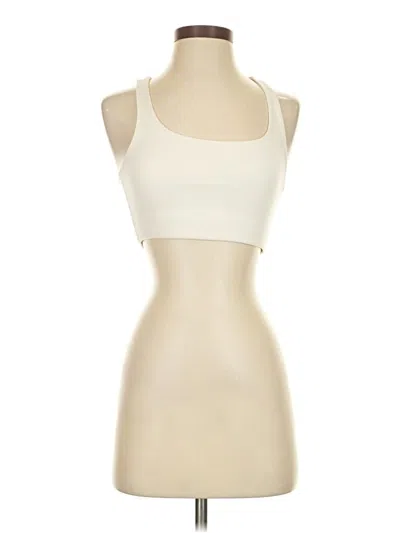 Pre-owned Girlfriend Collective Tank Top Ivory Scoop Neck Tops In White