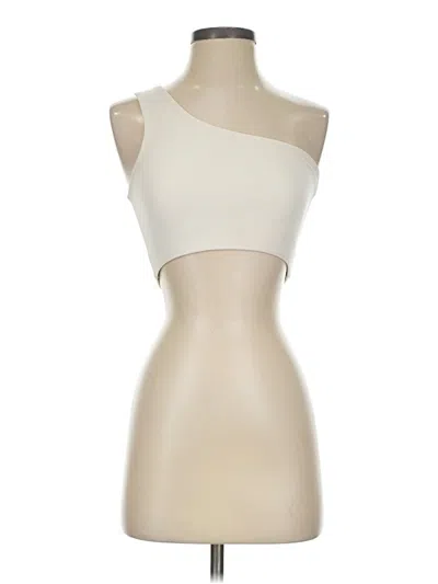 Pre-owned Girlfriend Collective Tank Top Ivory Strapless Neckline Tops