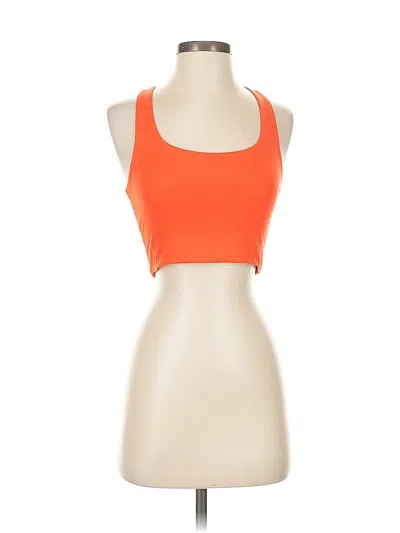 Pre-owned Girlfriend Collective Tank Top Orange Halter Neckline Tops