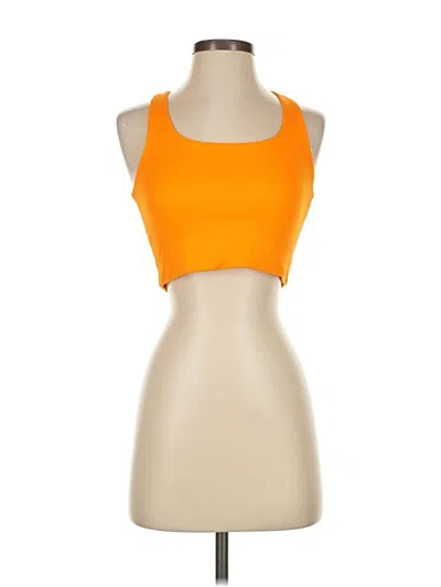 Girlfriend Collective Tank Top Orange Halter Neckline Tops