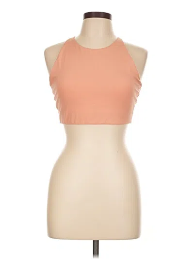 Pre-owned Girlfriend Collective Tank Top Orange Halter Neckline Tops