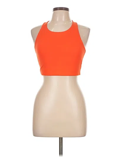 Pre-owned Girlfriend Collective Tank Top Orange Halter Neckline Tops
