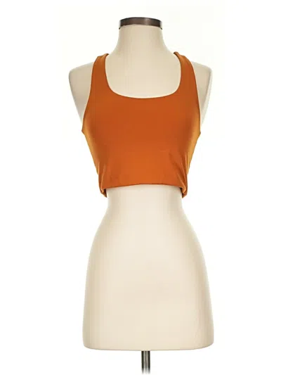 Pre-owned Girlfriend Collective Tank Top Orange Halter Neckline Tops