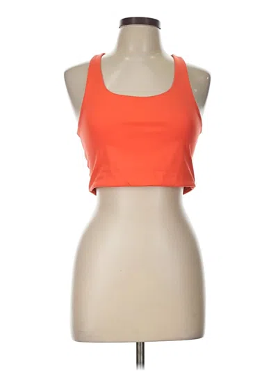 Pre-owned Girlfriend Collective Tank Top Orange Halter Neckline Tops