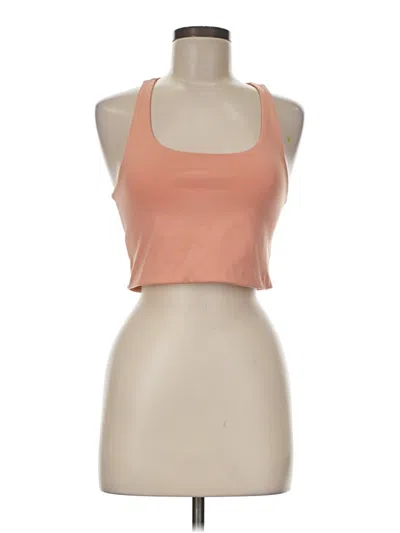 Pre-owned Girlfriend Collective Tank Top Orange Halter Neckline Tops