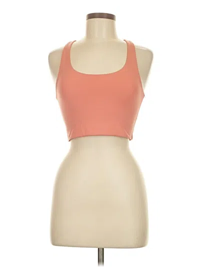 Pre-owned Girlfriend Collective Tank Top Orange Halter Neckline Tops