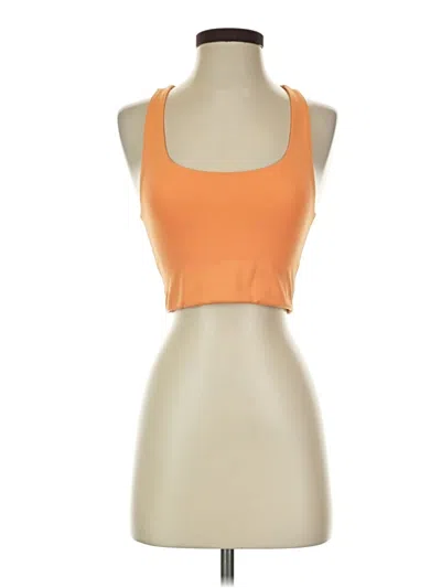 Pre-owned Girlfriend Collective Tank Top Orange Halter Neckline Tops