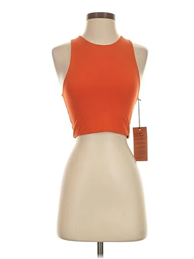 Girlfriend Collective Tank Top Orange Halter Neckline Tops