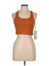 Girlfriend Collective Tank Top Orange Halter Neckline Tops In Brown
