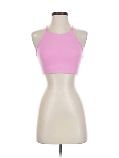 Pre-owned Girlfriend Collective Tank Top Pink Halter Neckline Tops