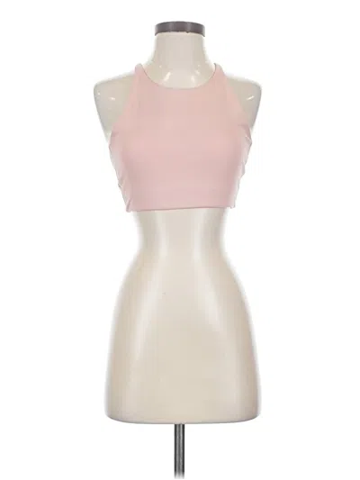 Pre-owned Girlfriend Collective Tank Top Pink Halter Neckline Tops