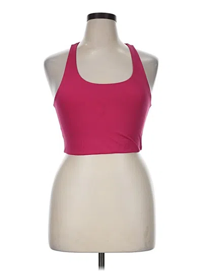 Pre-owned Girlfriend Collective Tank Top Pink Halter Neckline Tops
