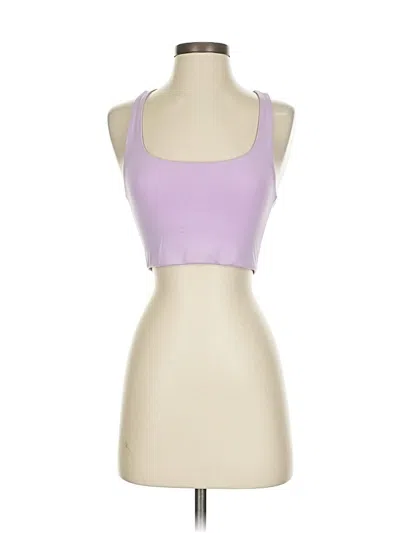 Pre-owned Girlfriend Collective Tank Top Purple Halter Neckline Tops