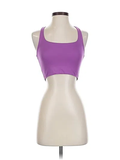 Pre-owned Girlfriend Collective Tank Top Purple Halter Neckline Tops