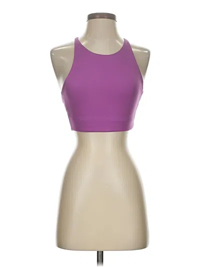 Pre-owned Girlfriend Collective Tank Top Purple Halter Neckline Tops